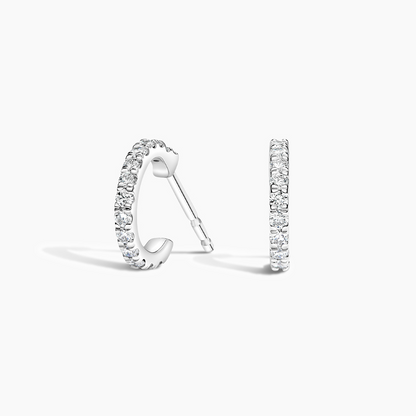 1/5 CTW Pave Lab Grown Diamond Huggie Earrings