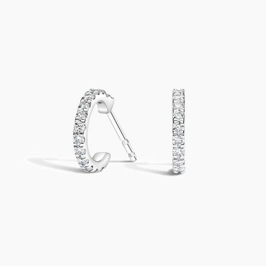 1/5 CTW Pave Lab Grown Diamond Huggie Earrings