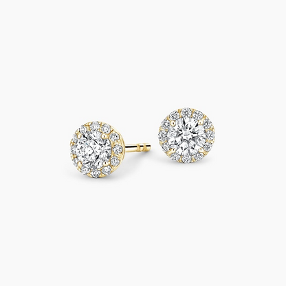 5/8 CTW Lab Grown Diamond Halo Stud Earrings