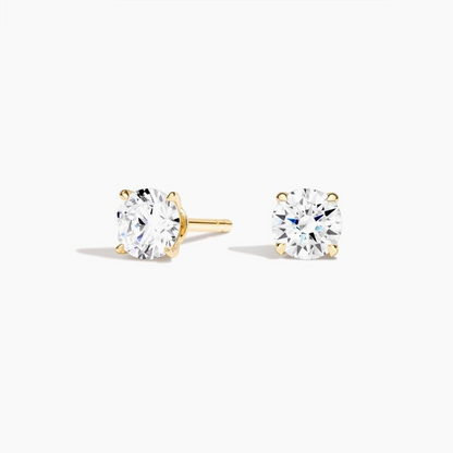 1 CTW Claw Prong Diamond Stud Earrings