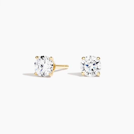 1 CTW Claw Prong Diamond Stud Earrings