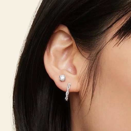 1 CTW Lab Grown Diamond Stud Earrings