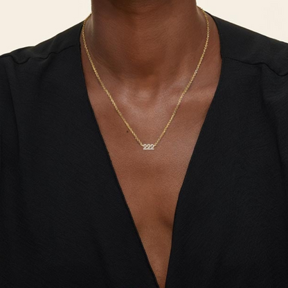 Lab Grown Diamond Script Number Pendant