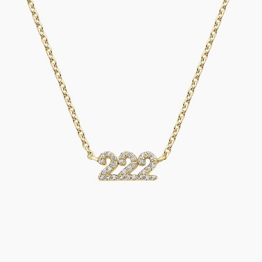 Lab Grown Diamond Script Number Pendant