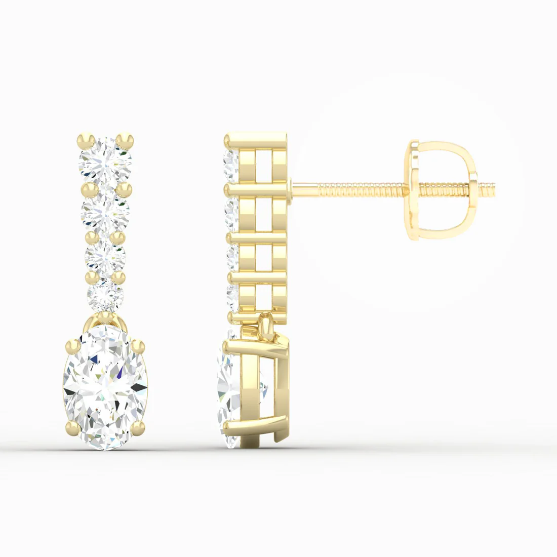 1.40 CTW Lab Grown Diamond Oval Drop Earring