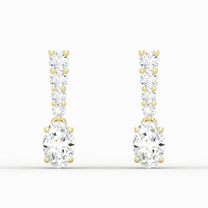 1.40 CTW Lab Grown Diamond Oval Drop Earring