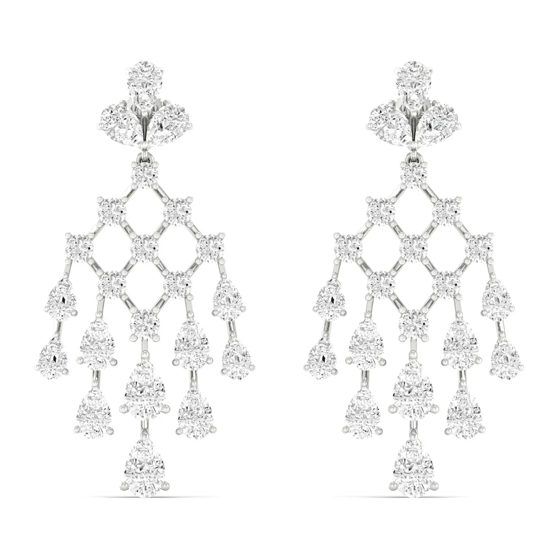 10.10 CTW Lab Grown Diamond Modern Chandelier Earrings