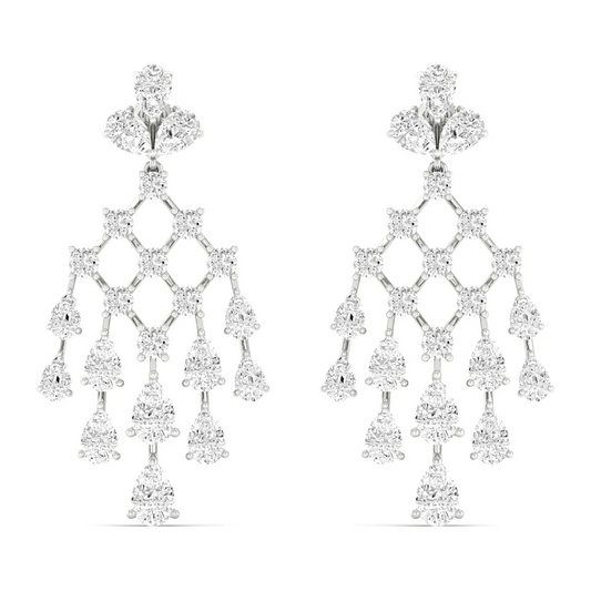 10.10 CTW Lab Grown Diamond Modern Chandelier Earrings