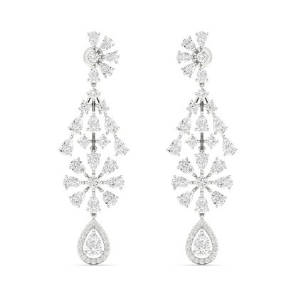 11 CTW Lab Grown Diamond Celestia Chandelier Drop Earrings