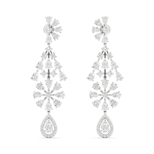 11 CTW Lab Grown Diamond Celestia Chandelier Drop Earrings