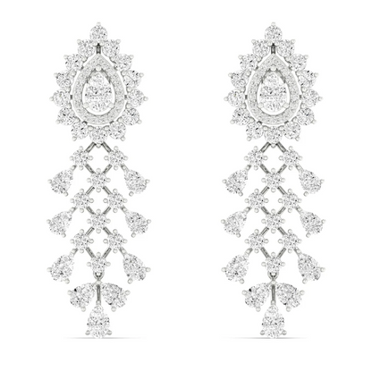 10.50 CTW Lab Grown Diamond Pear Shaped Chandelier Earrings