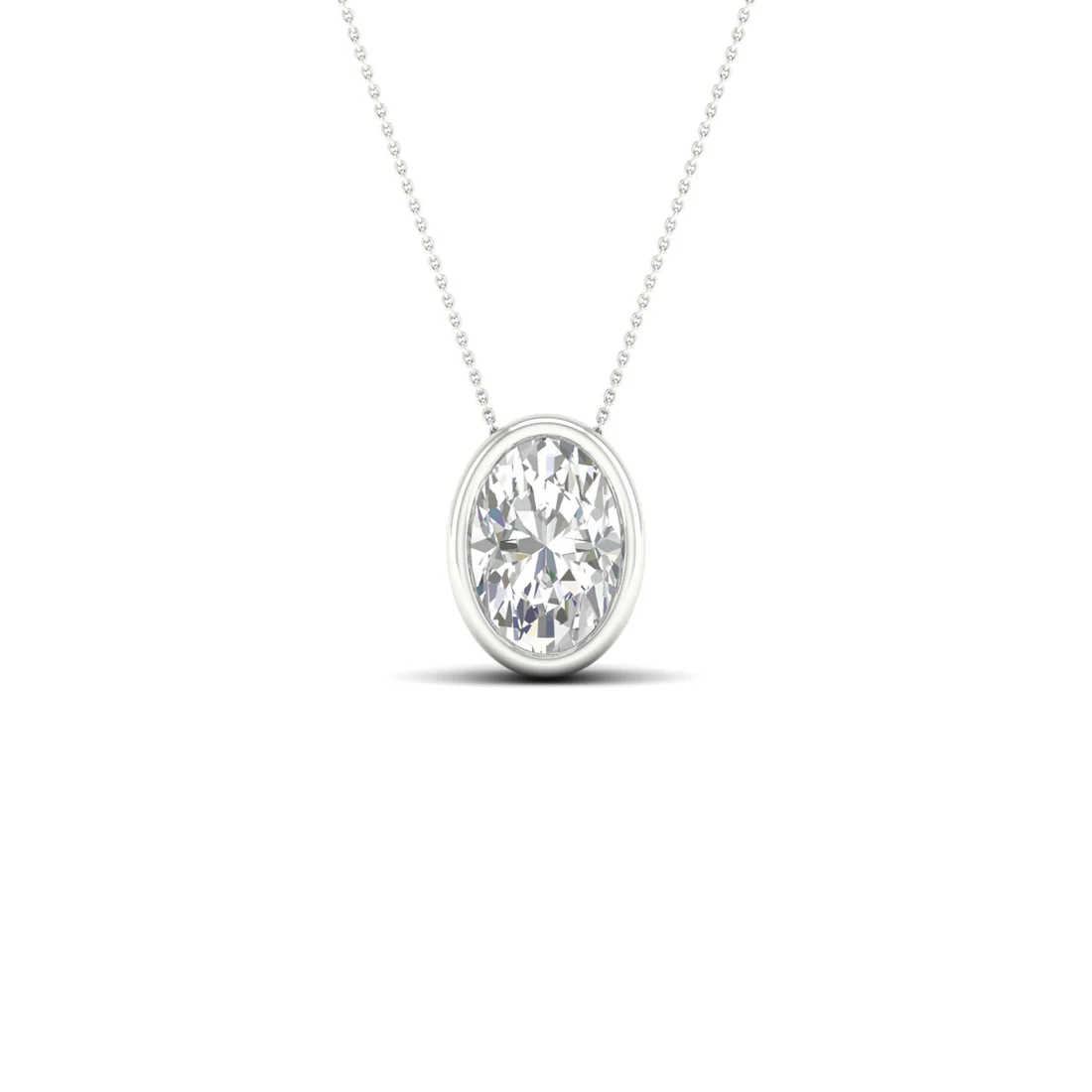 0.50 CTW Lab Grown Diamond Oval Cut Pendant