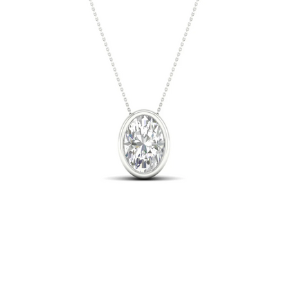 0.50 CTW Lab Grown Diamond Oval Cut Pendant