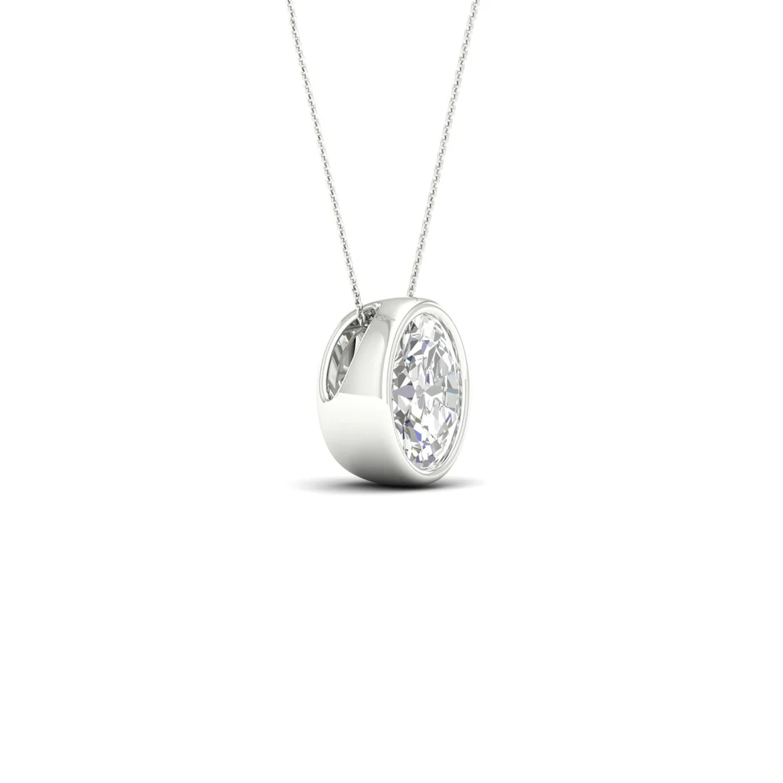 0.50 CTW Lab Grown Diamond Oval Cut Pendant