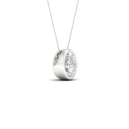 0.50 CTW Lab Grown Diamond Oval Cut Pendant