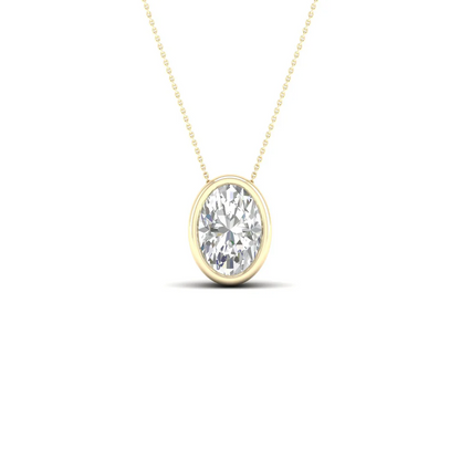 0.50 CTW Lab Grown Diamond Oval Cut Pendant