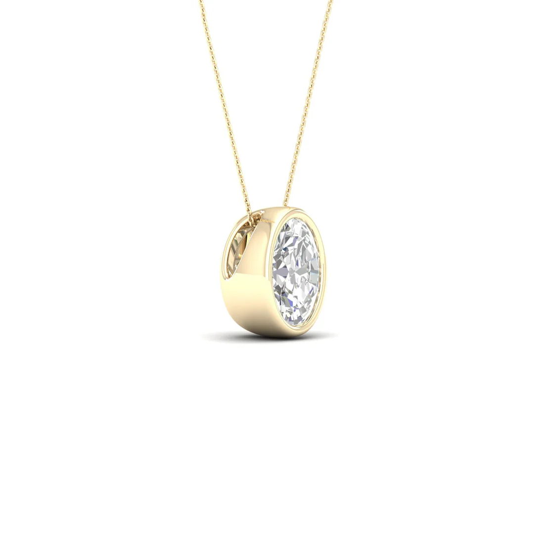0.50 CTW Lab Grown Diamond Oval Cut Pendant