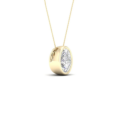 0.50 CTW Lab Grown Diamond Oval Cut Pendant