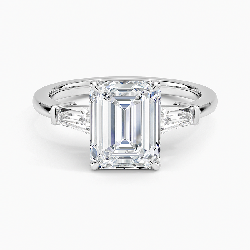 2 CT Emerald Lab Grown Diamond Cluster Engagement Ring