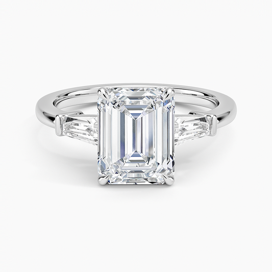 2 CT Emerald Lab Grown Diamond Cluster Engagement Ring