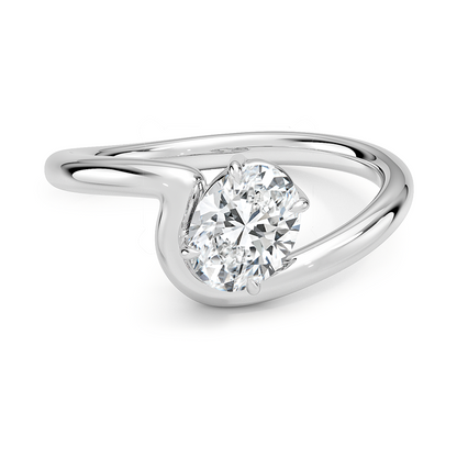 2 CT Oval Cut Labgrown Diamond Solitaire Engagment Ring