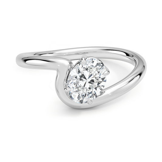 2 CT Oval Cut Labgrown Diamond Solitaire Engagment Ring