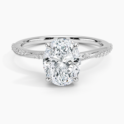 2 CT Lab Grown Diamond Milgrain Engagement Ring