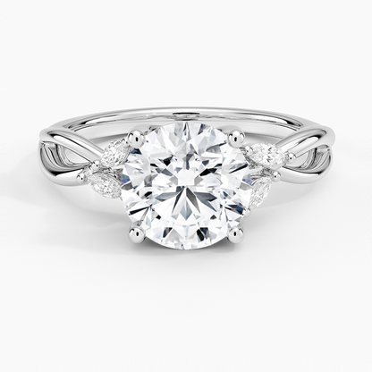 2 CT Lab Grown Diamond Twisted Engagement Ring