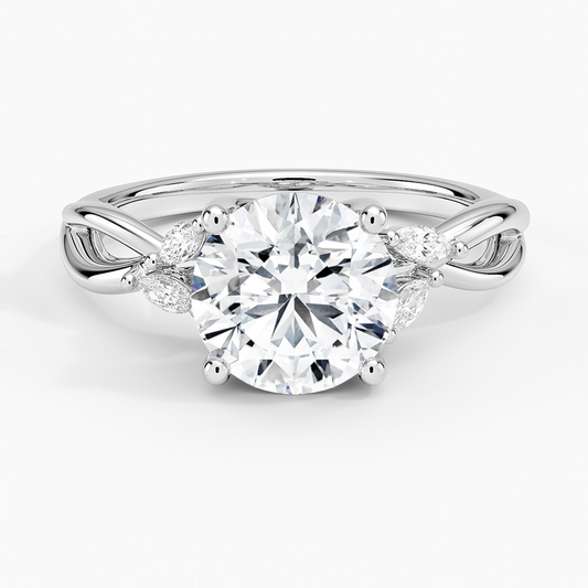2 CT Lab Grown Diamond Twisted Engagement Ring