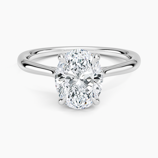 2 CT Lab Grown Diamond  Solitaire Engagement Ring