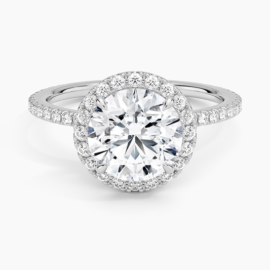 2 CT Halo Lab Grown Diamond 3/4 Eternity Ring