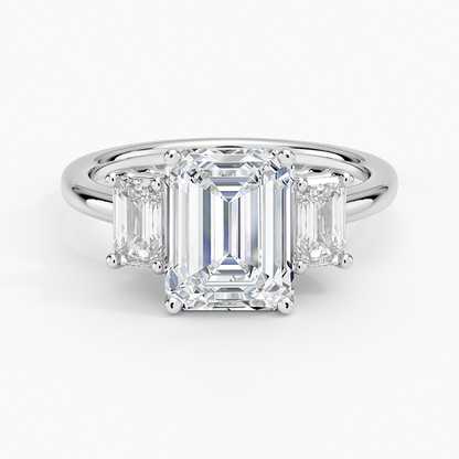 2 CT Lab Grwon Diamond 3 Stone Engagement Ring