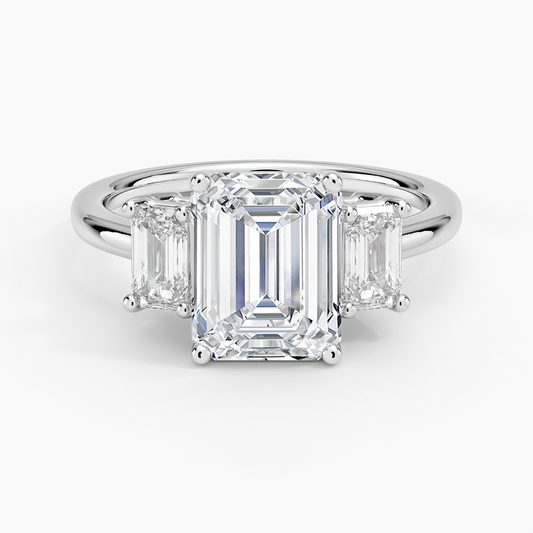 2 CT Lab Grwon Diamond 3 Stone Engagement Ring