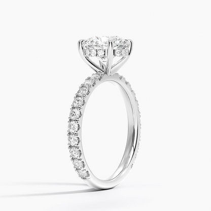 2 CT Round Lab Grown Diamond 18K Gold Solitaire Engagement Ring