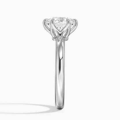 2 CT Lab Grown Diamond Solitaire Engagement Ring