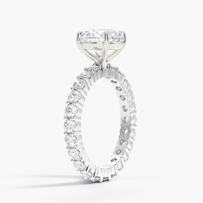 2 CT Round Cut Lab Grown Diamond 18k Solid Gold Ring