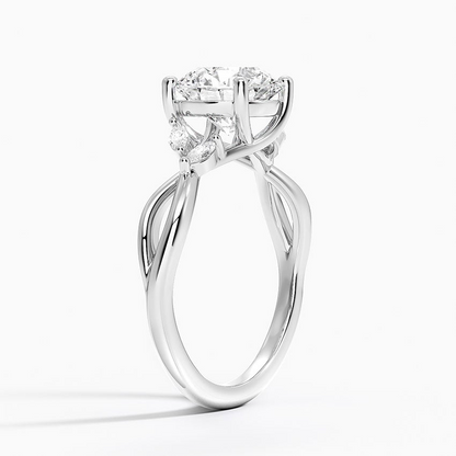 2 CT Lab Grown Diamond Twisted Engagement Ring