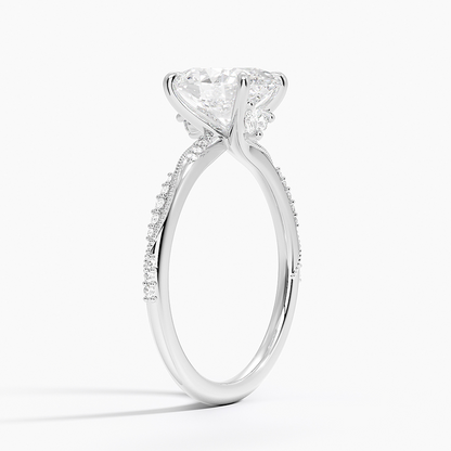 2 CT Lab Grown Diamond Milgrain Engagement Ring