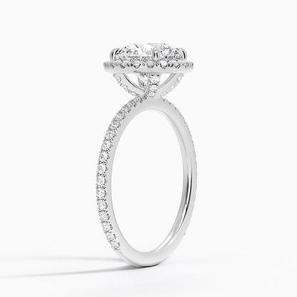 2 CT Halo Lab Grown Diamond 3/4 Eternity Ring