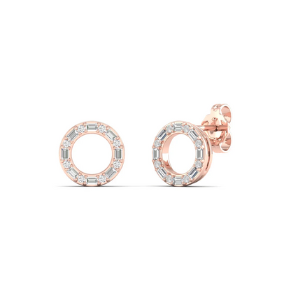 0.25 CTW Lab Grown Diamond Circle Stud Earring