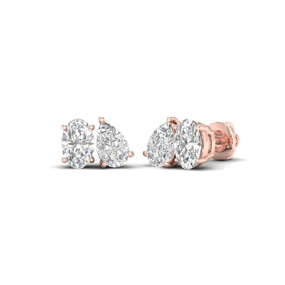 1.50 CTW Lab Grown Diamond Toi At Moi Stud Earring