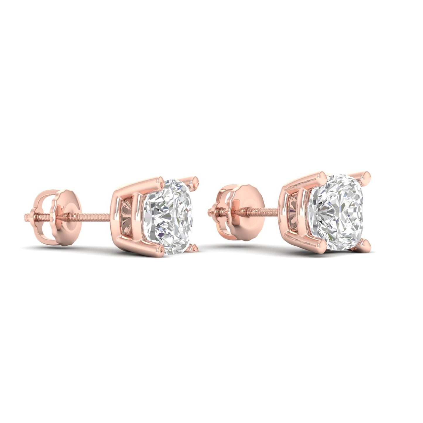 10 CTW Lab Grown Diamond Classic Cushion Stud Earring