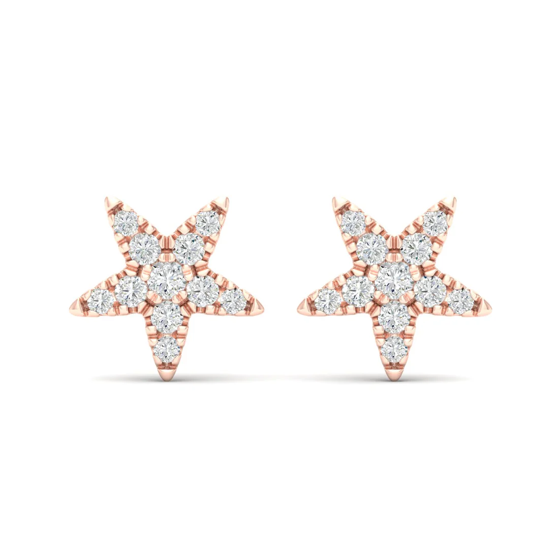 0.16 CTW Lab Grown Diamond Star Shape Stud Earring