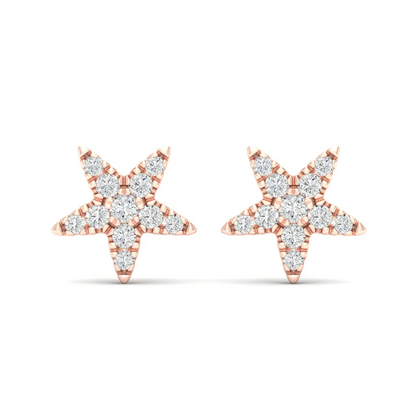 0.16 CTW Lab Grown Diamond Star Shape Stud Earring