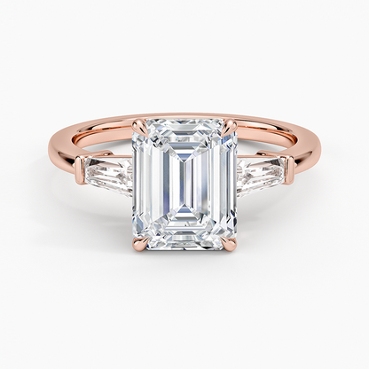 2 CT Emerald Lab Grown Diamond Cluster Engagement Ring
