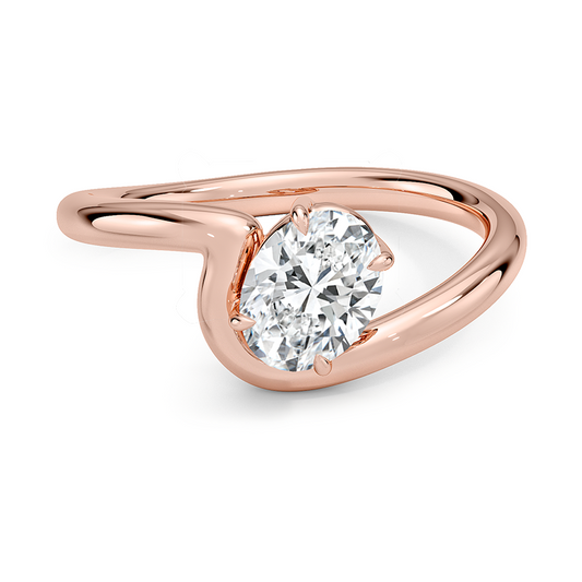 2 CT Oval Cut Labgrown Diamond Solitaire Engagment Ring