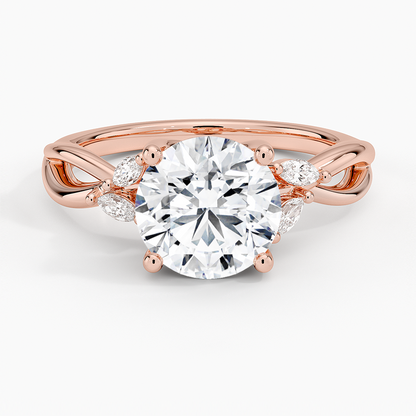 2 CT Lab Grown Diamond Twisted Engagement Ring