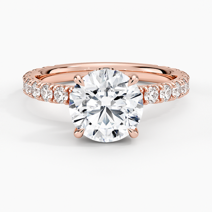 2 CT Round Lab Grown Diamond 18K Gold Solitaire Engagement Ring