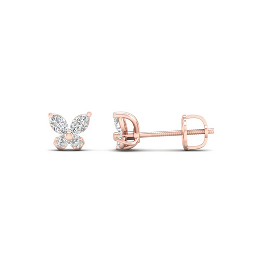 1.12 CTW Lab Grown Diamond Simple Butterfly Stud Earring