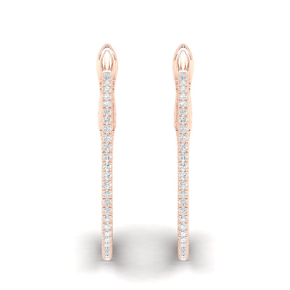 0.30 CTW Lab Grown Diamond Small Hoop Earring